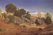 Theodore Caruelle D Aligny Rocks at Fontainebleau (mk05) oil painting picture wholesale